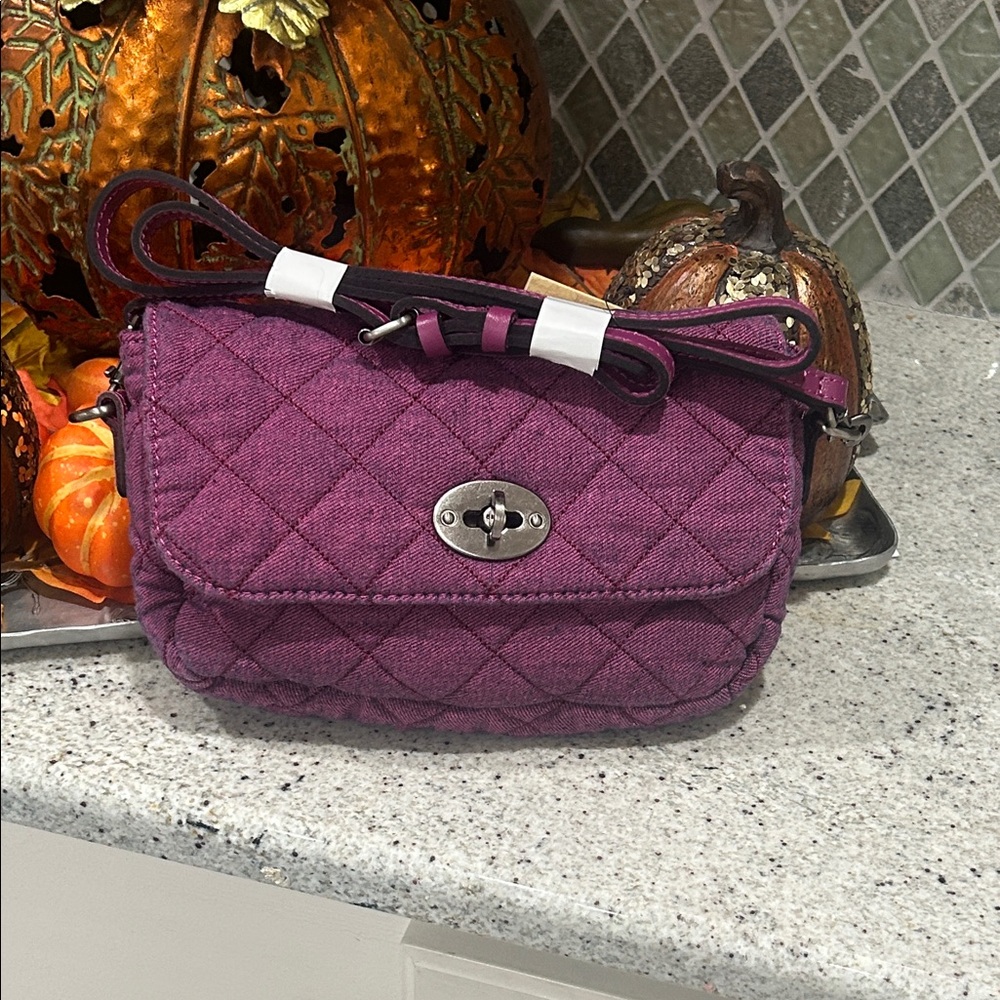 Patricia Nash Plum Quilted Crossbody Bag